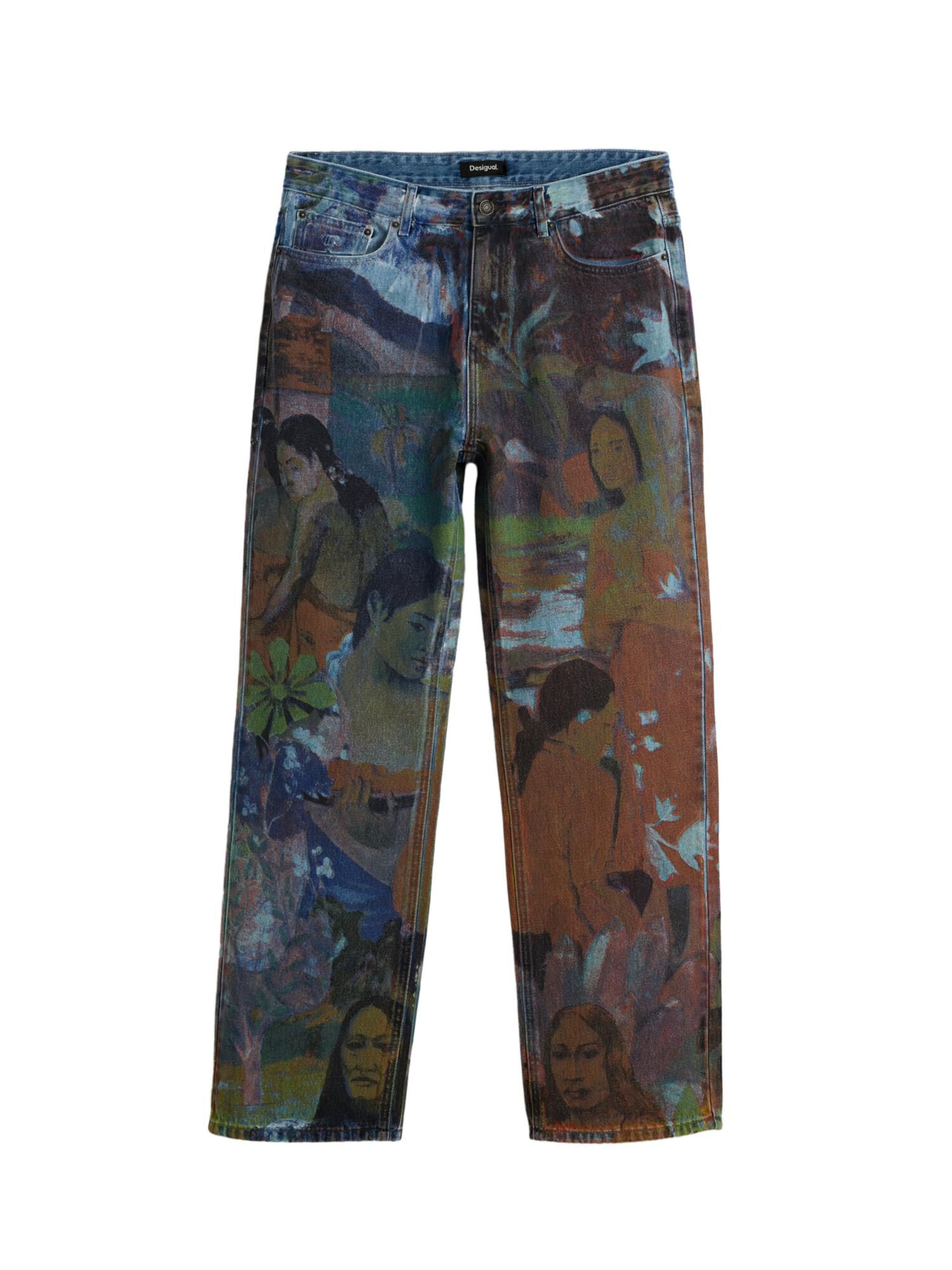 Regular Jeans de la Desigual pe albastru: față