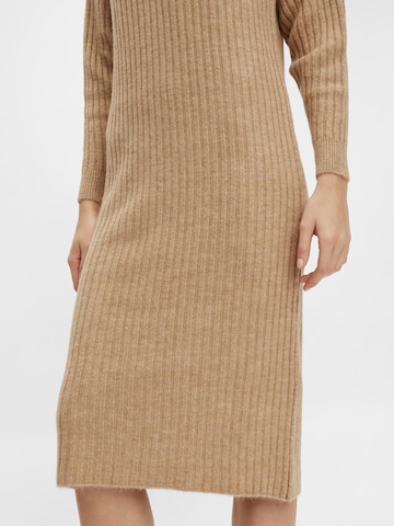 PIECES Knit dress 'SILLA' in Brown
