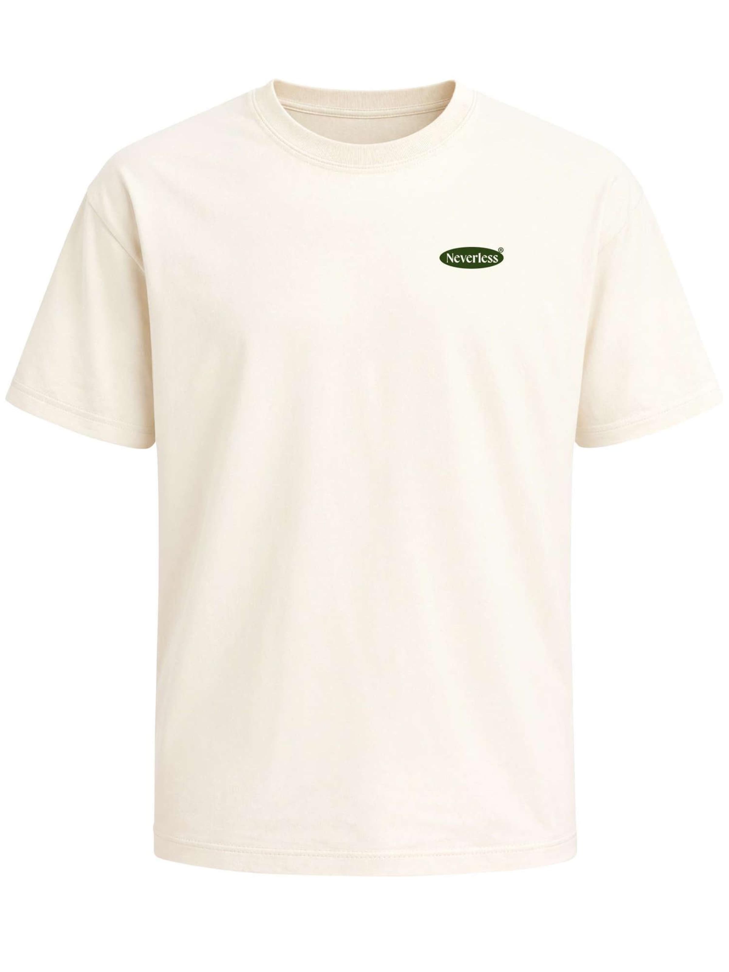 Neverless Shirt 'coffee Social Club' in Beige: front