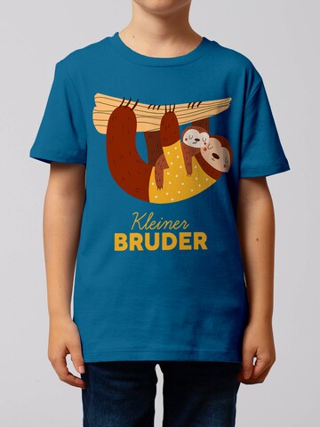 watabout.kids Shirt 'Faultier Kleiner Bruder' in Blue