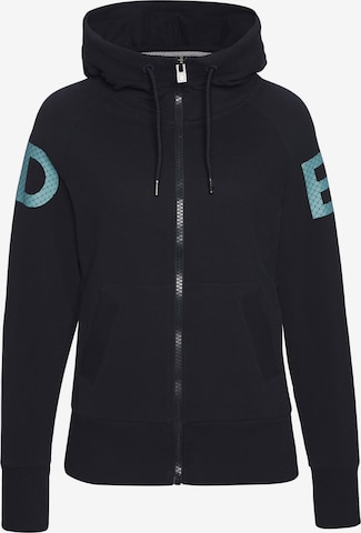 Elbsand Zip-Up Hoodie in Blue: front