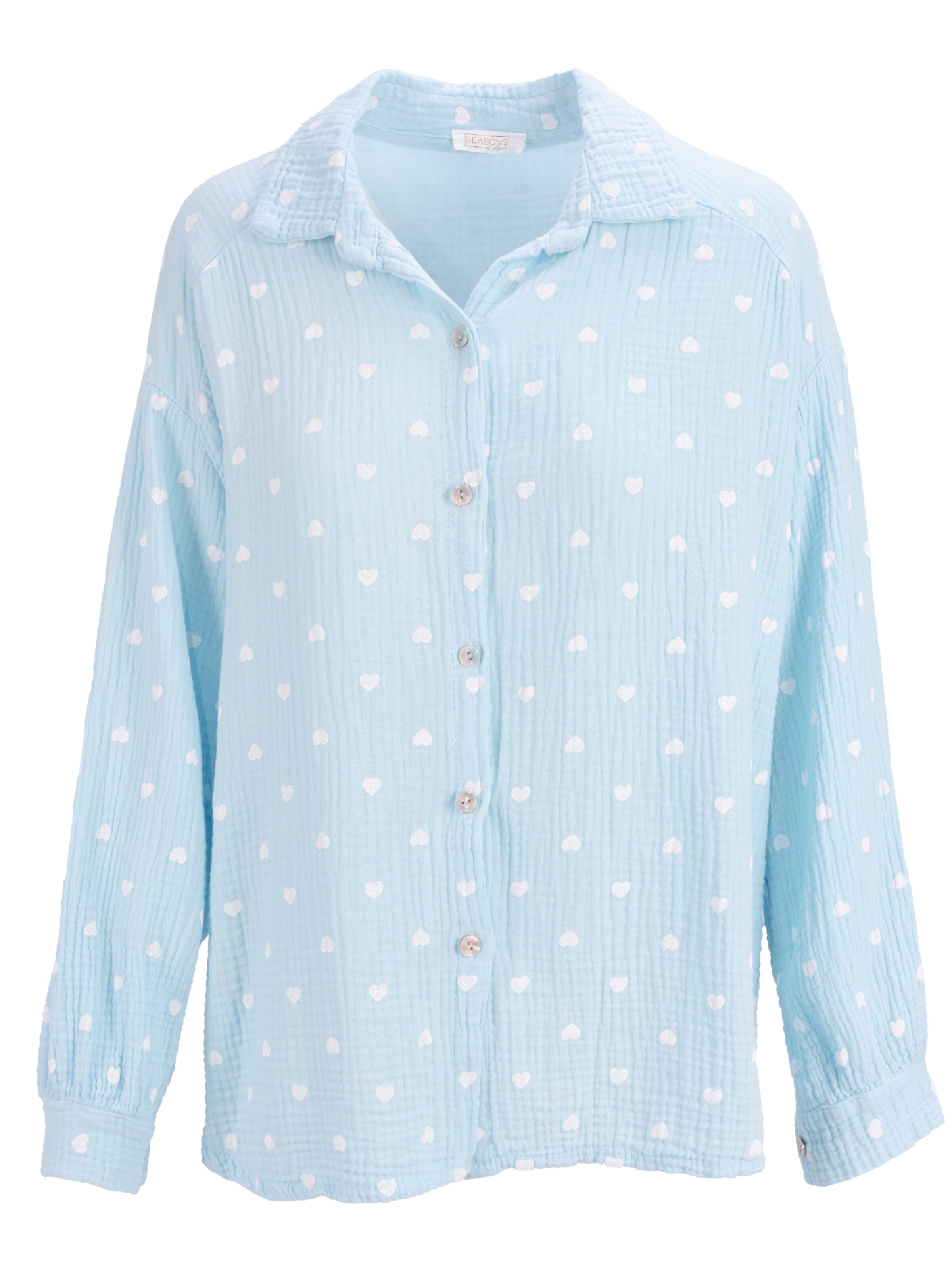 Seasons of April Blouse 'Liya' in Blauw: voorkant