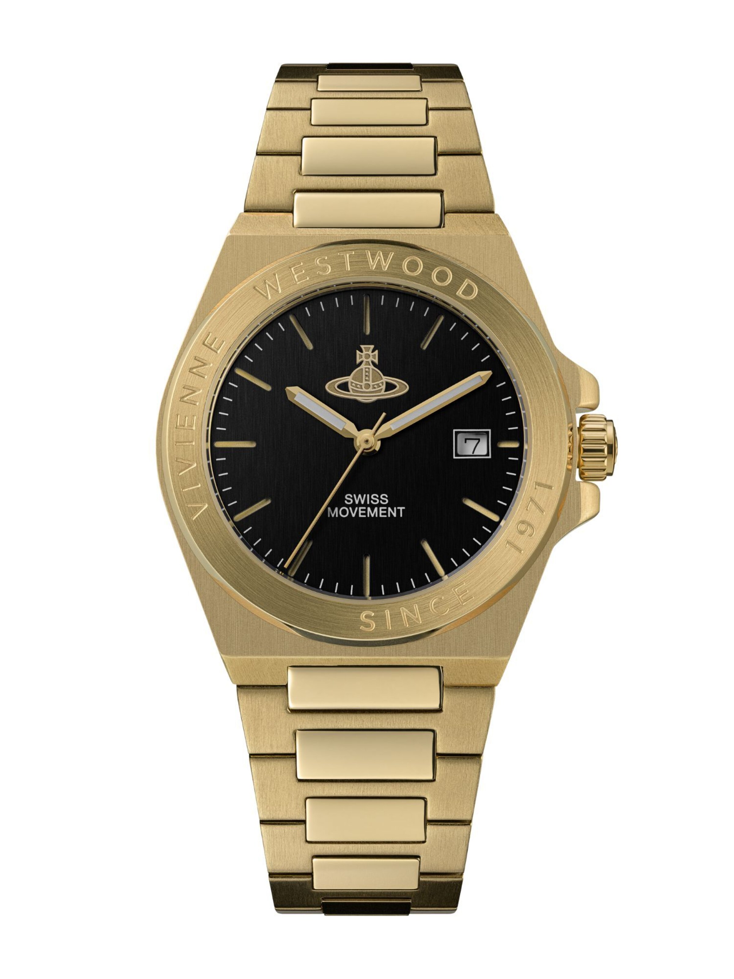 Vivienne Westwood Analog watch 'The Hanwell' in Black: front