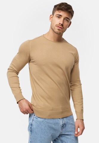 INDICODE JEANS Sweater 'Gamal' in Brown