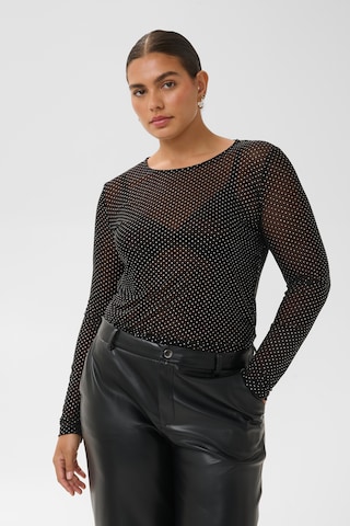 KAFFE CURVE Shirt 'Mira' in Zwart: voorkant