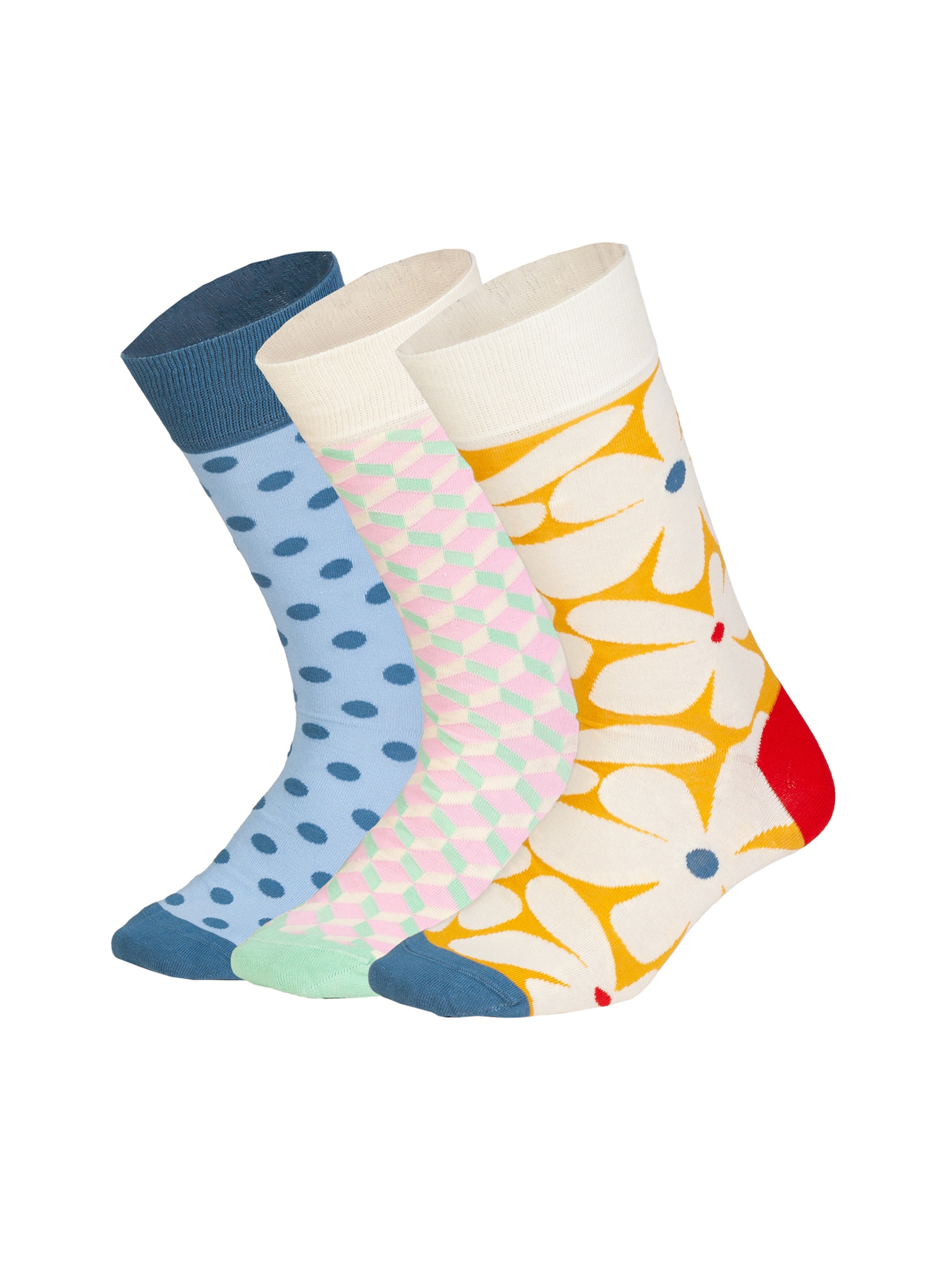 DillySocks Sokken 'Flower Mood' in Beige: voorkant