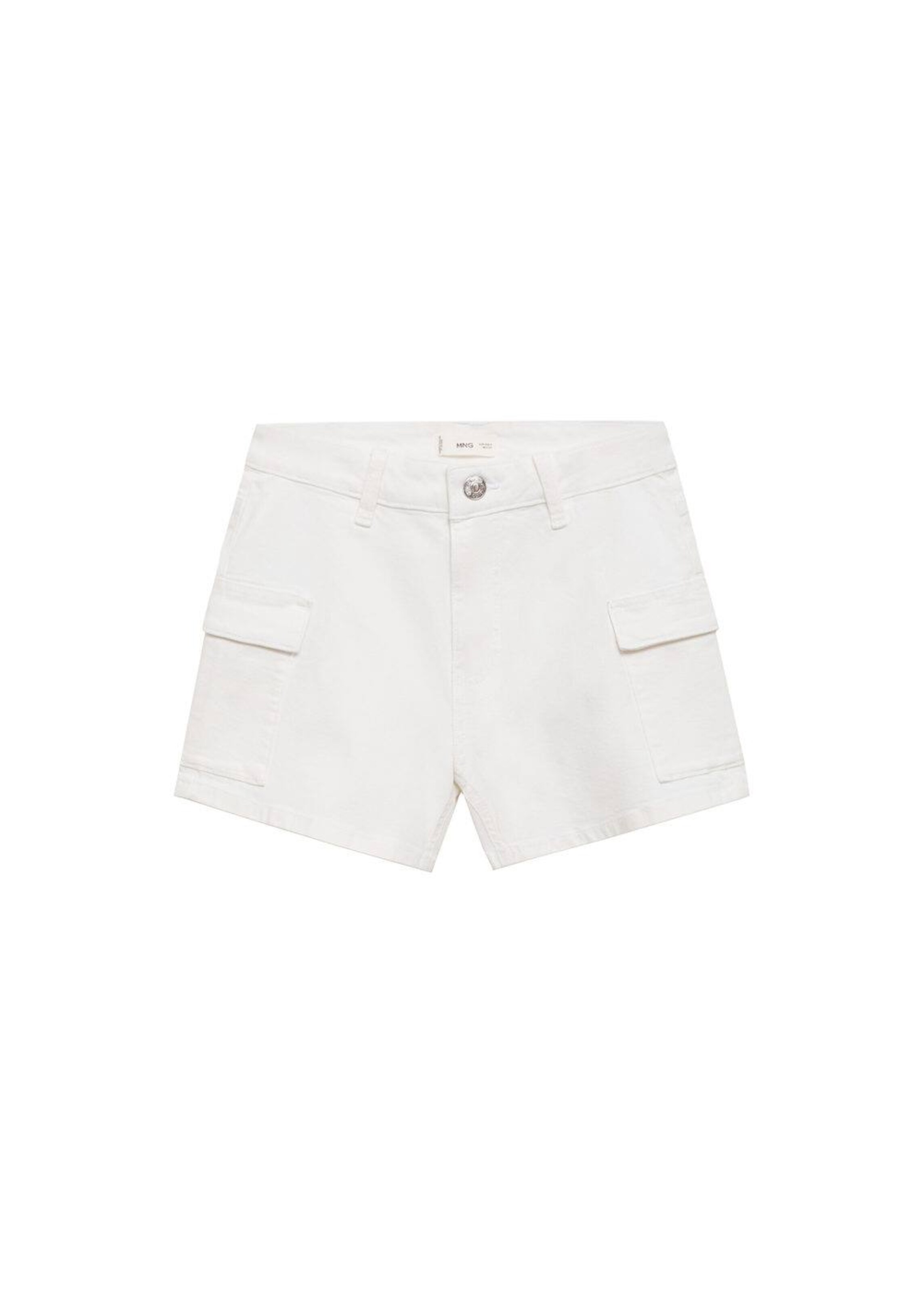 MANGO TEEN Regular Pants in White: front