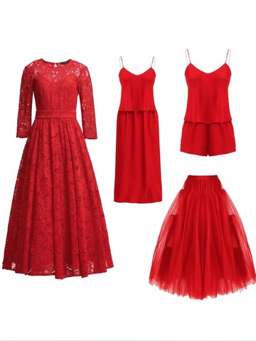 MATSOUR’I Cocktailjurk 'Vicktoria' in Rood