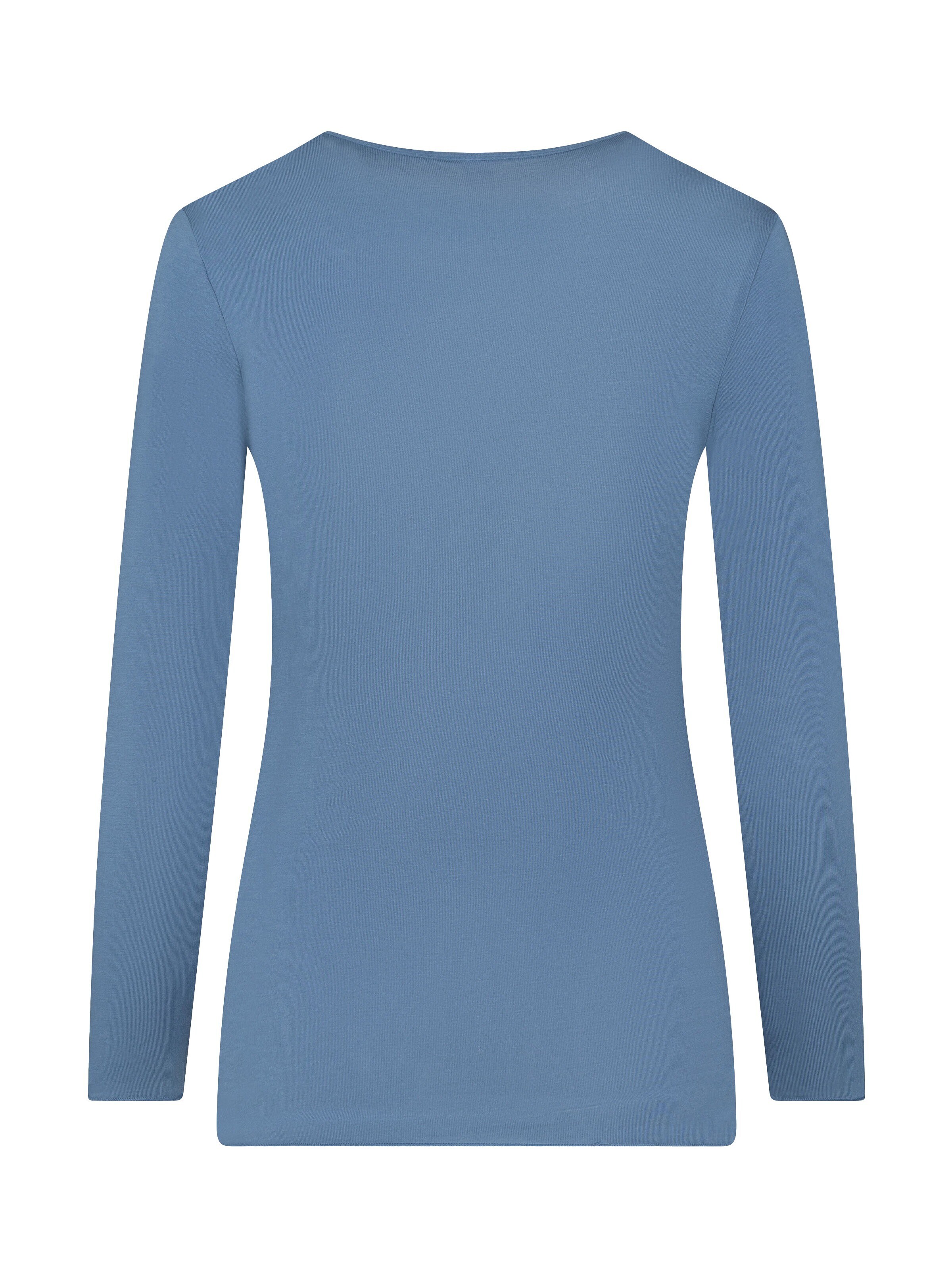 Ciocca - Camiseta térmica 'Maglia Intima con Pizzo in Cashmere Modal Scollo a V' en azul