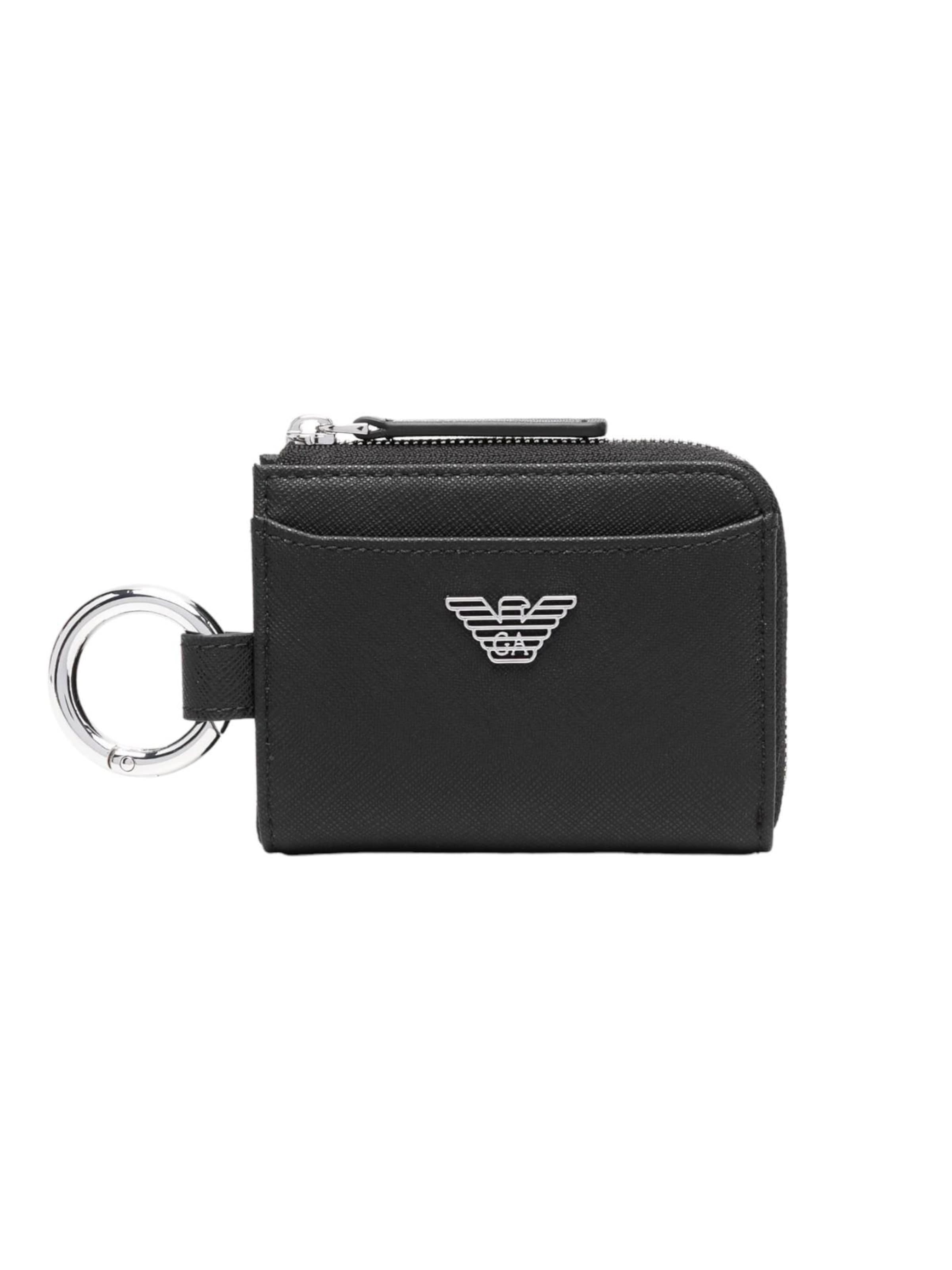 Emporio Armani - Cartera en negro: frente