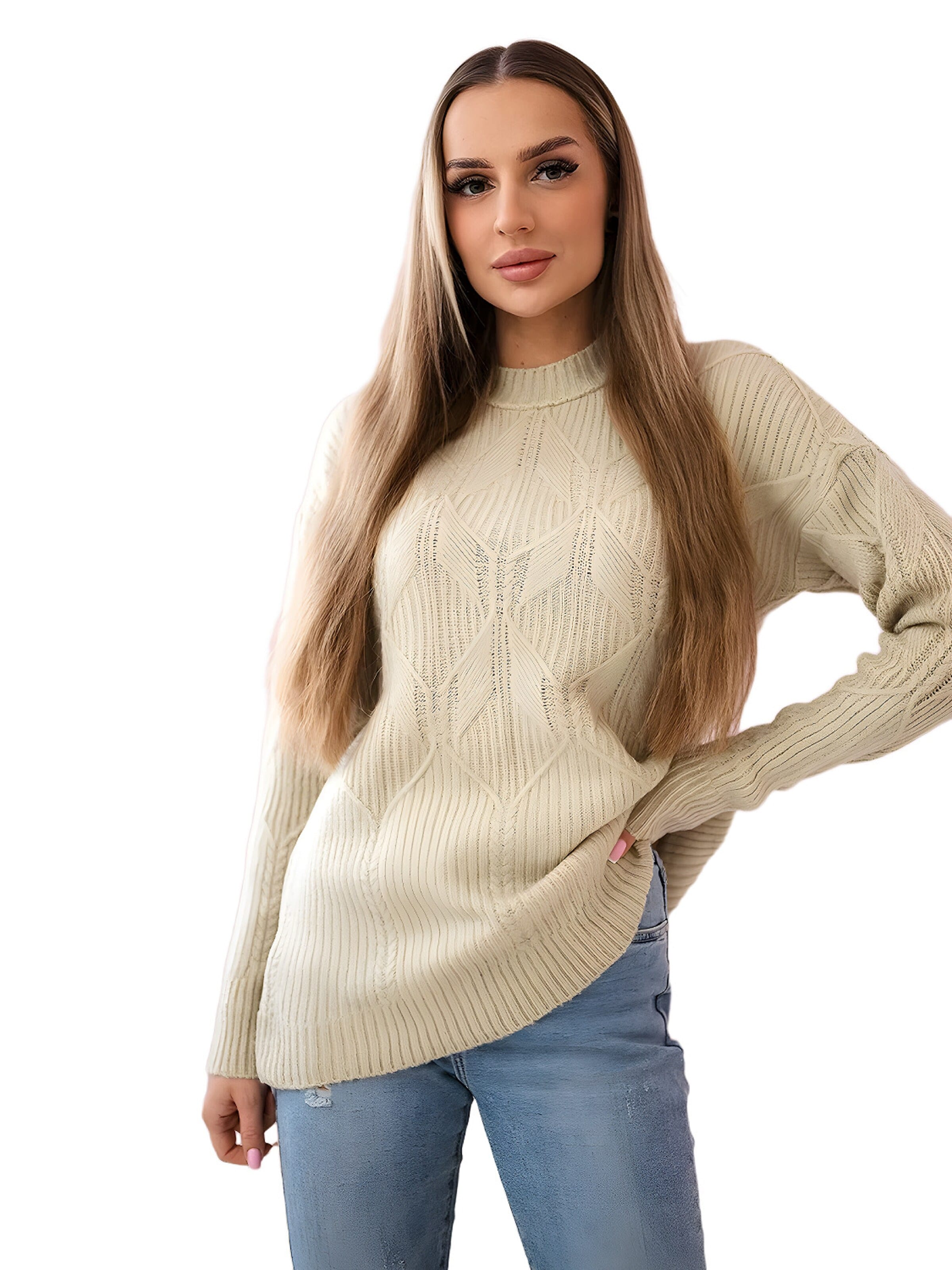 Lumera Sweter w kolorze beżowy: przód