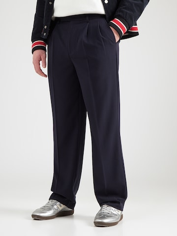 Lindbergh Regularen Hlače na rob | modra barva: sprednja stran