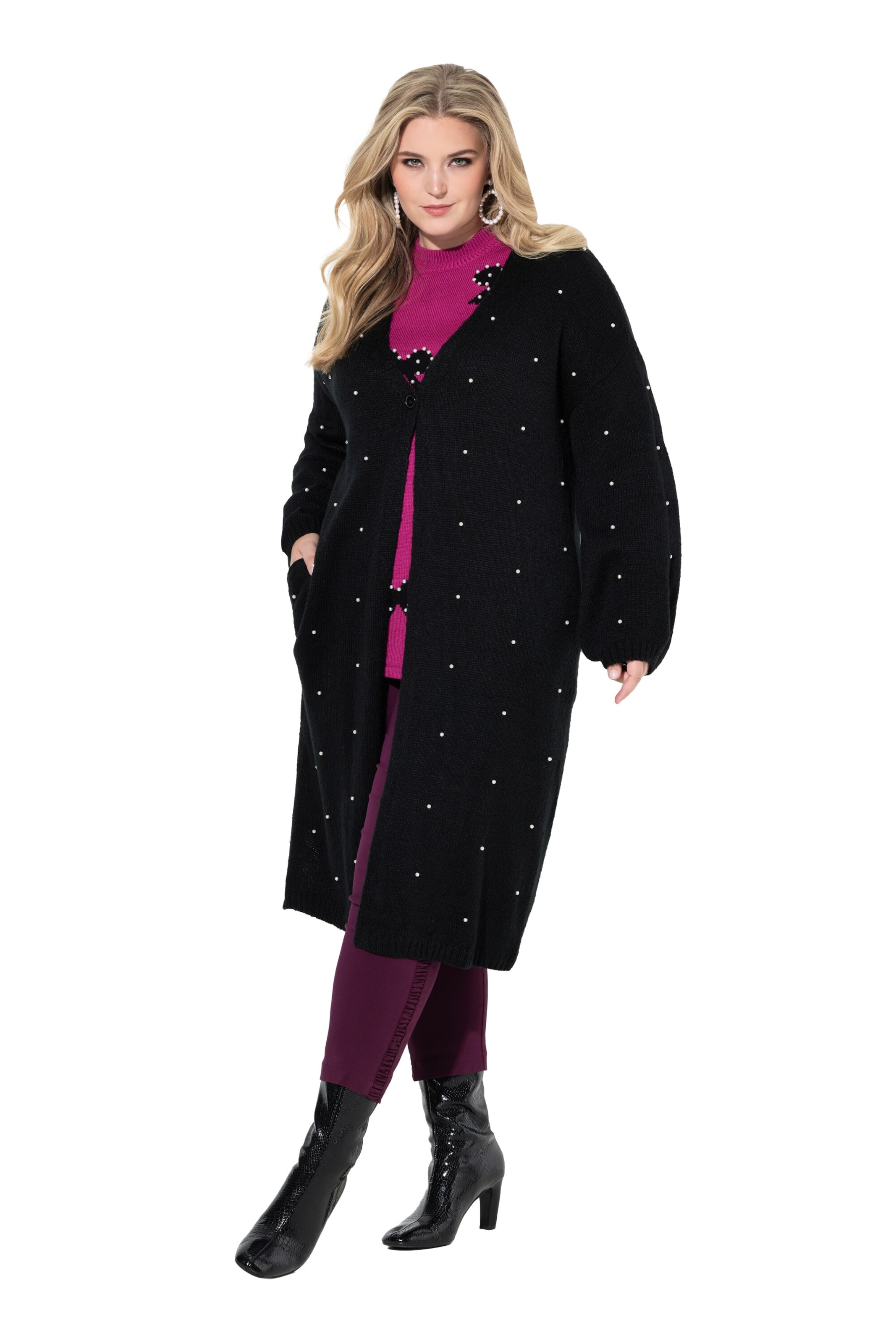 MIAMODA Strickjacke in Schwarz