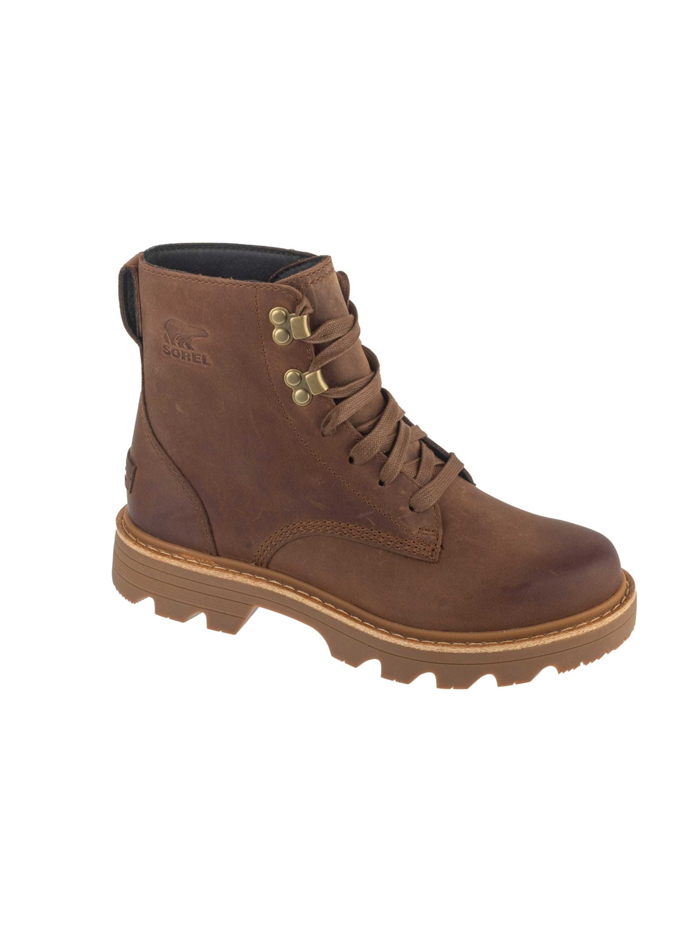 SOREL Lace-up bootie 'Revel' in Brown: front