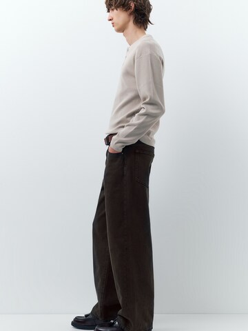 Pull&BearWide Leg/ Široke nogavice Traperice - smeđa boja