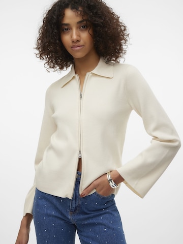 VERO MODA Gebreid vest 'HANNA' in Beige
