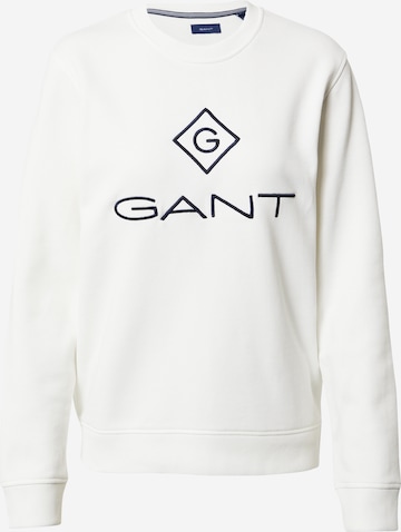 GANT Sweatshirt 'Lock Up' in Wit: voorkant