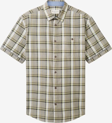 TOM TAILOR Regular fit Button Up Shirt in Green: front