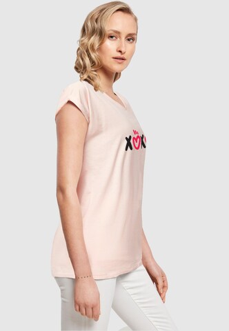 Merchcode Shirt 'Valentines Day - XOXO' in Roze