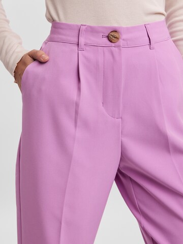 VERO MODA Loose fit Pleat-front trousers 'Camille' in Purple