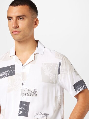 HOLLISTER Regular fit Button Up Shirt 'RAYON' in Grey