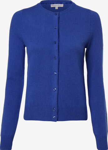 Marie Lund Gebreid vest in Blauw: voorkant