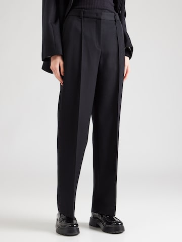 Regular Pantalon à plis & Other Stories en noir : devant