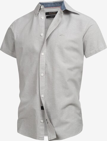 INDICODE JEANS Regular fit Button Up Shirt 'Kenner' in Grey: front