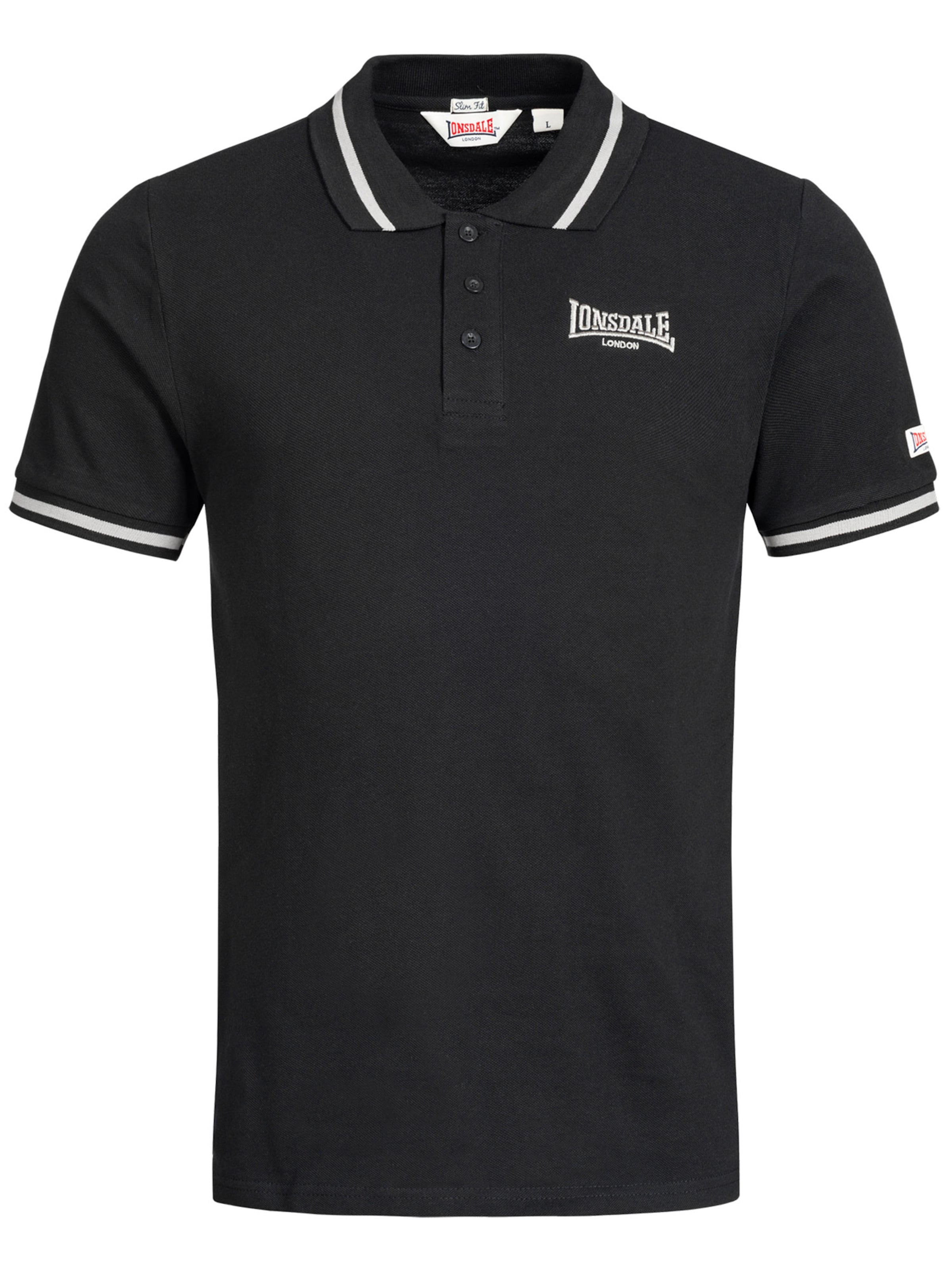 LONSDALE Koszulka 'Causton' w kolorze czarny: przód