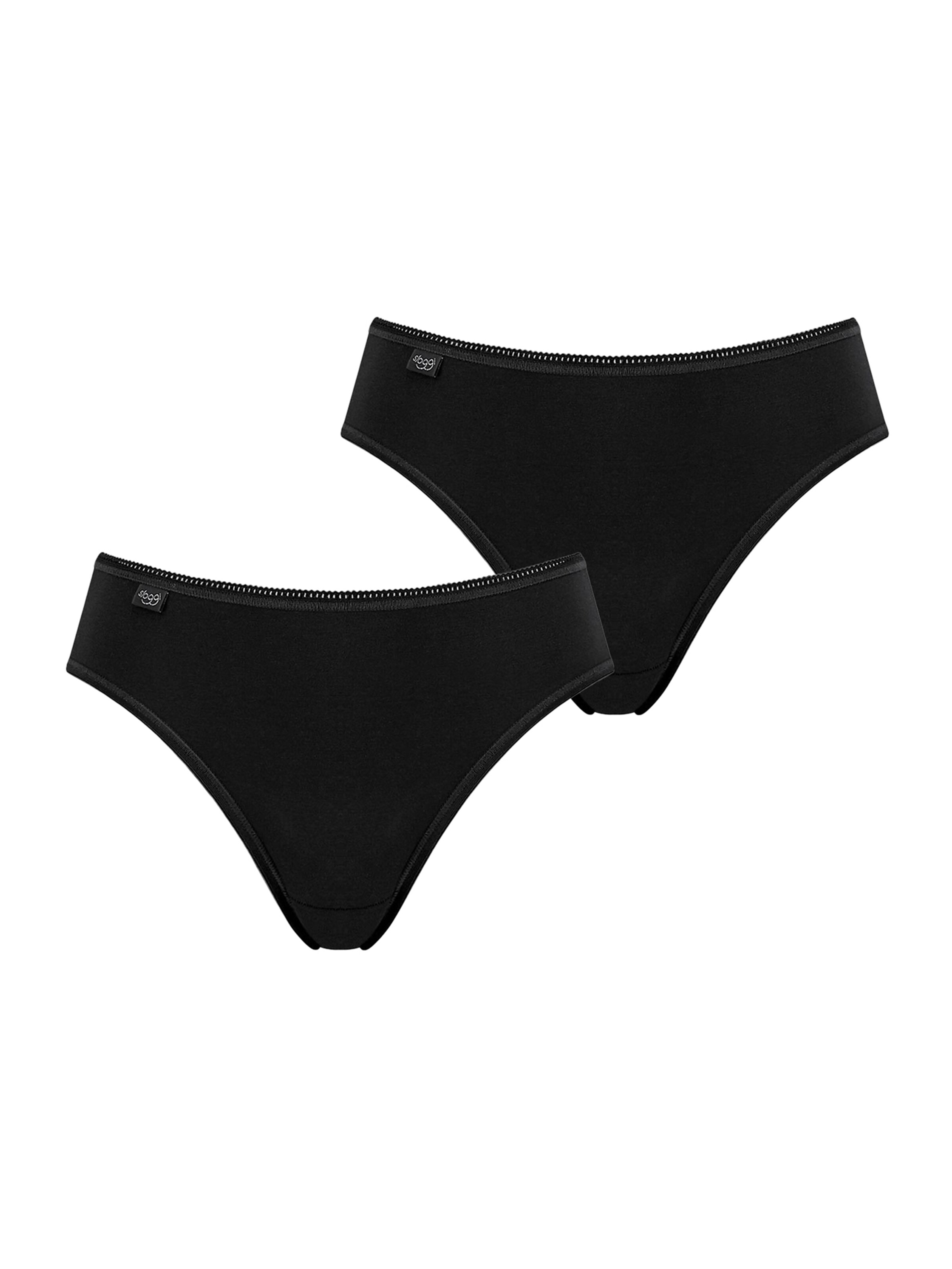 SLOGGI Tai-Slip ' 24/7 Cotton ' in Schwarz: Vorderseite