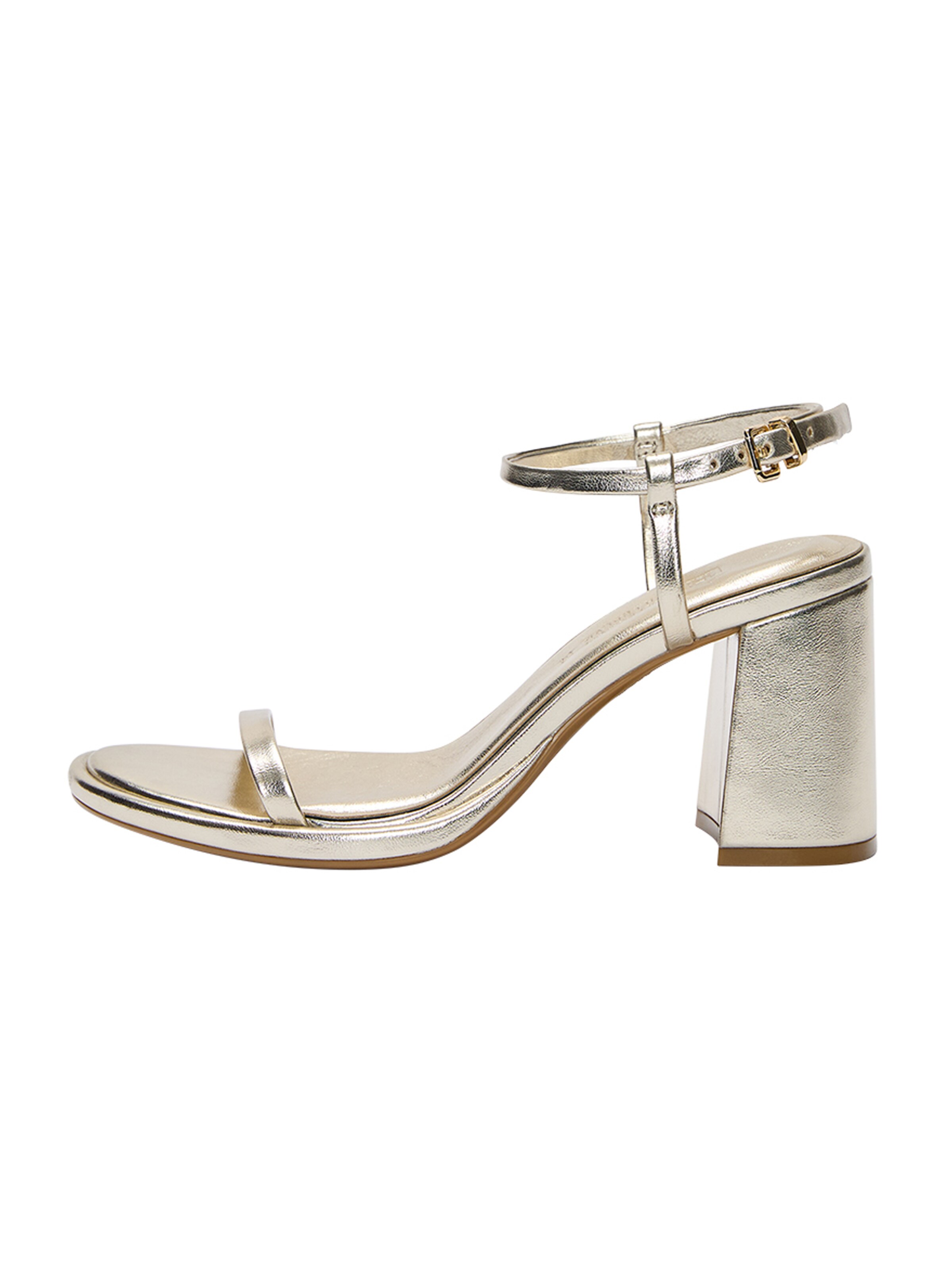 Sandale cu baretă de la Pull&Bear pe auriu