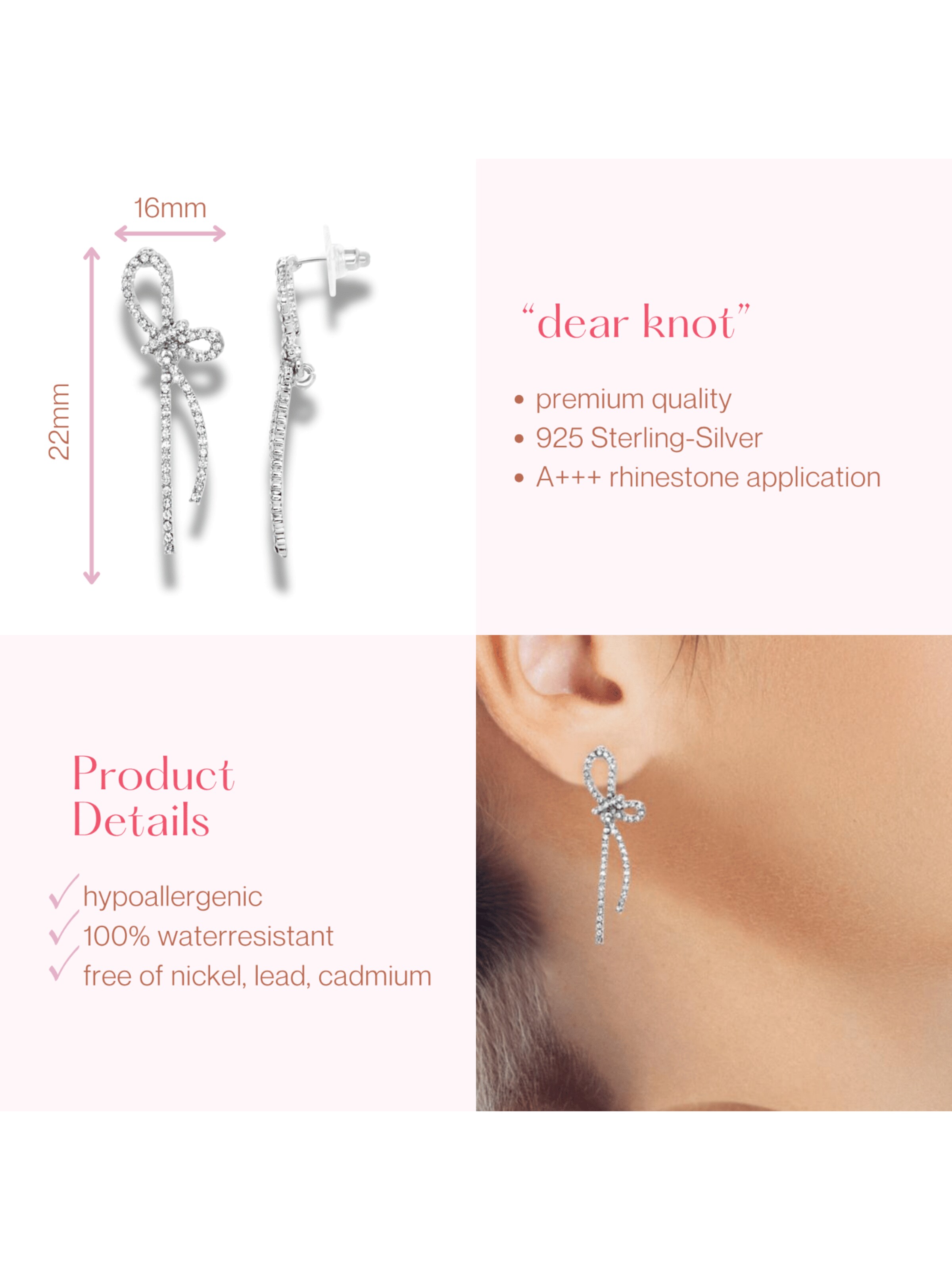 ARS-ARGENTI Earrings 'DEAR KNOT' in Silver