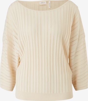 s.Oliver BLACK LABEL Sweater in Beige: front