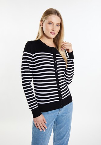 DreiMaster Maritim Knit cardigan in Black: front