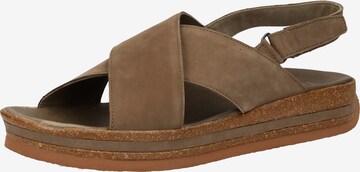 THINK! Strap Sandals in Brown: front