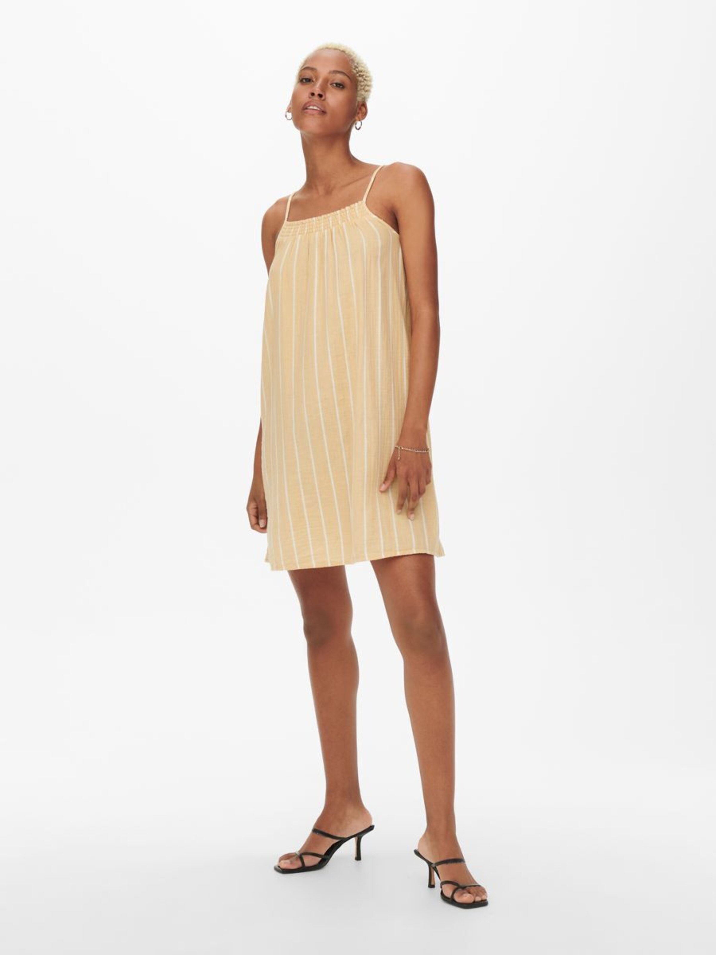 Frauen Große Größen ONLY Kleid in Sand - VT85709 Frauen Große Größen ONLY Kleid in Sand - VT85709