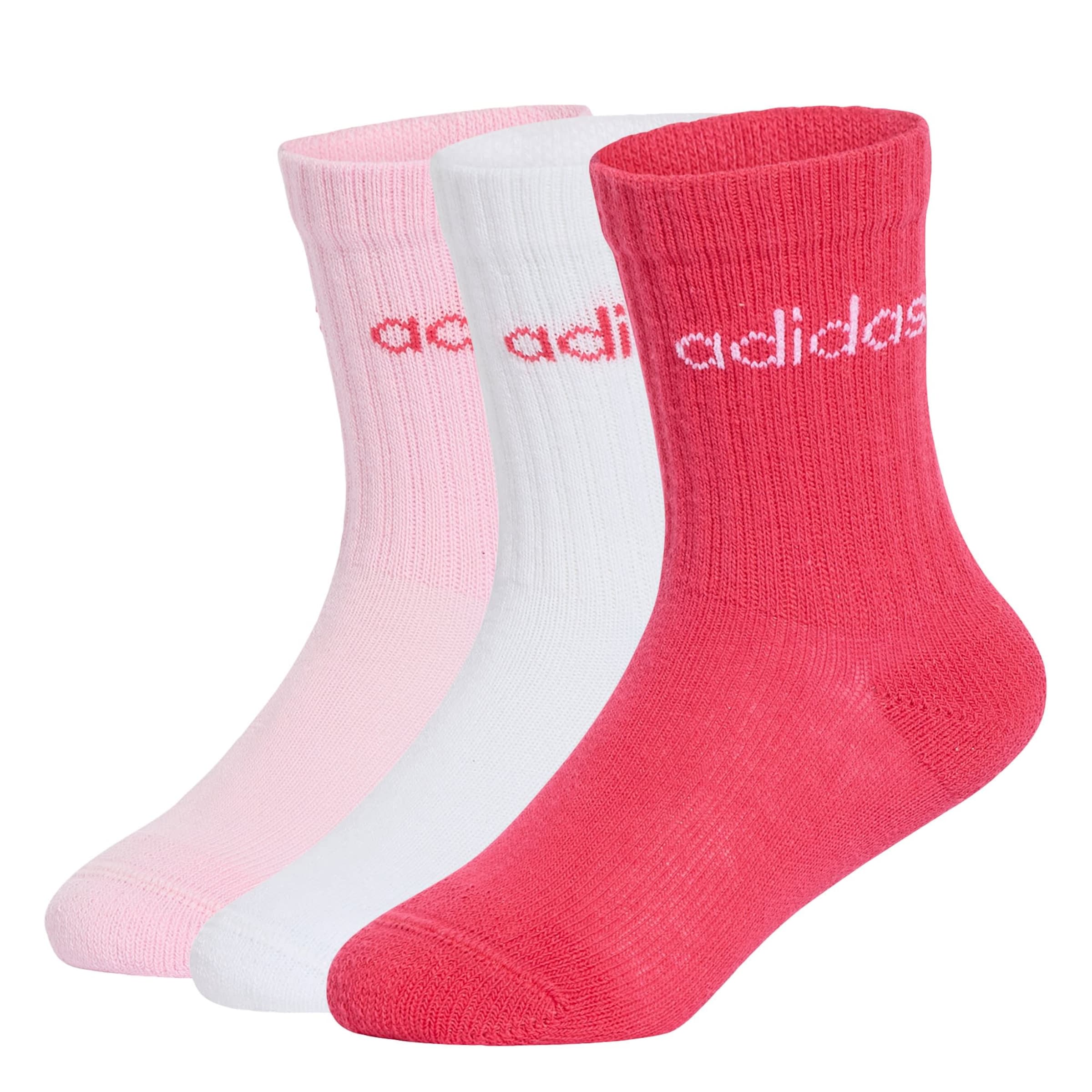 ADIDAS PERFORMANCE - Meias de desporto 'Linear' em rosa: frente