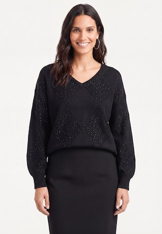 usha BLACK LABEL Trui in Zwart: voorkant