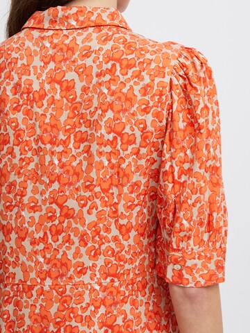 ICHI Shirt Dress 'AYA' in Orange