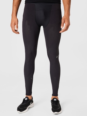 NIKE Skinny Sporthose in Schwarz: predná strana