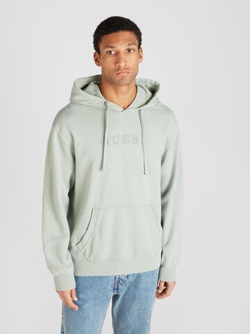 GUESS Sweatshirt 'FINCH' in Groen: voorkant