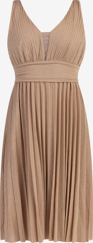 Robe de cocktail faina en beige : devant