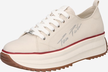 TOM TAILOR - Zapatillas deportivas bajas en blanco: frente