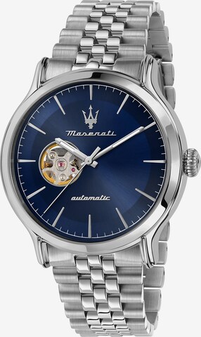 Montre à affichage analogique Maserati en argent : devant