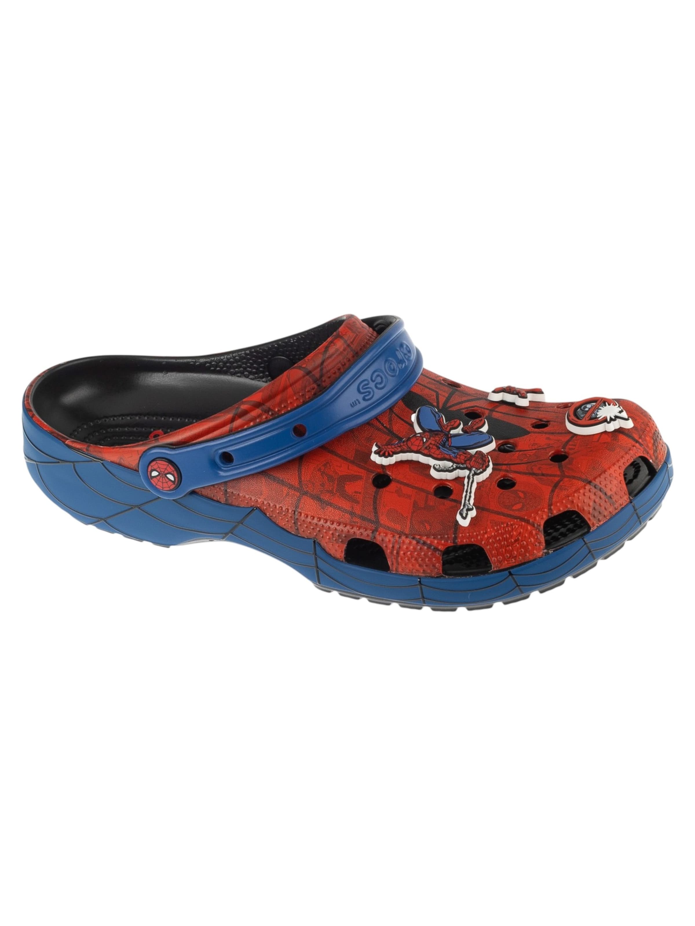 Crocs Clogs 'Classic Spiderman Web'‌ in Rot: Vorderseite