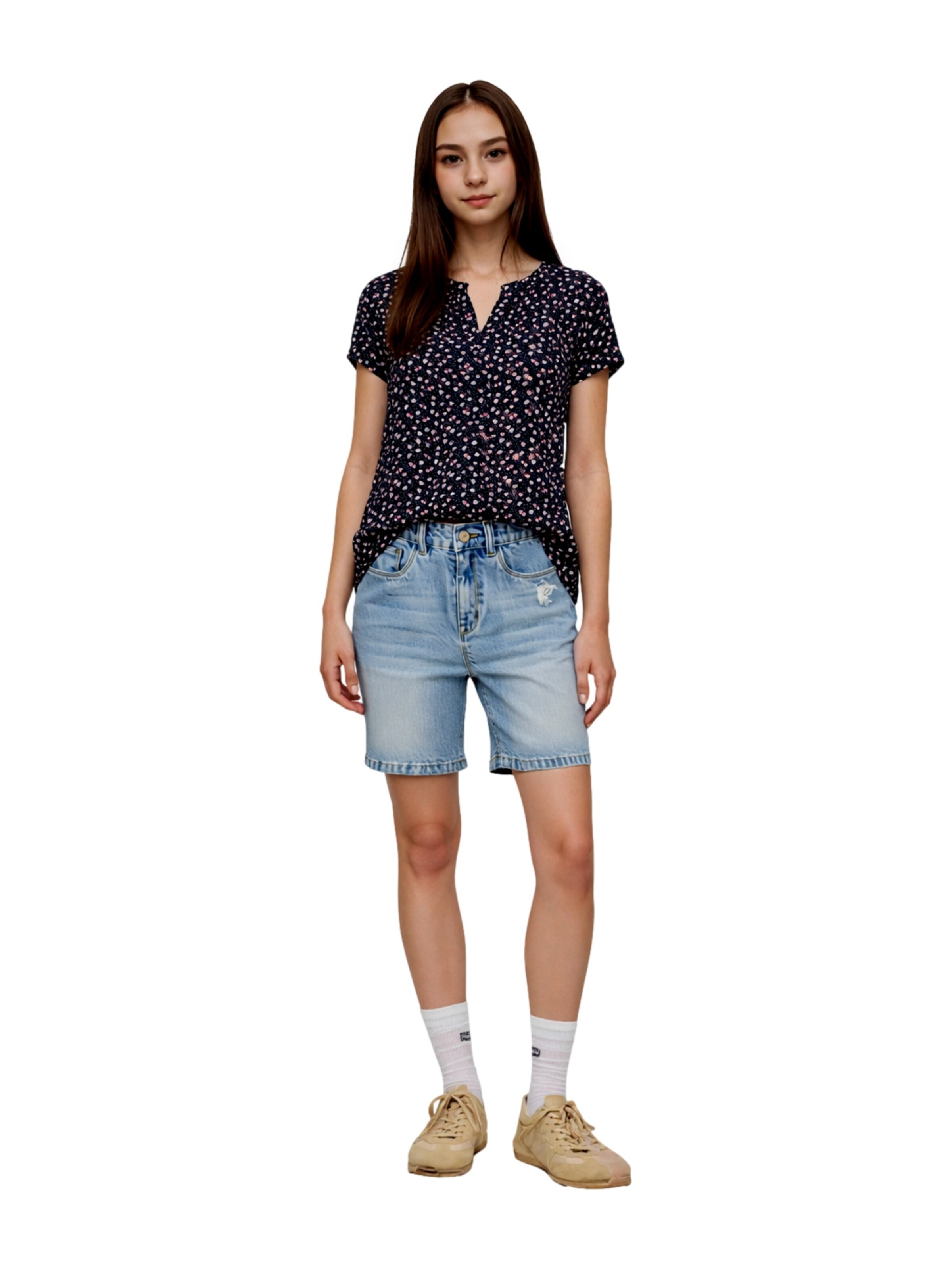 TOM TAILOR Bluse in Blau