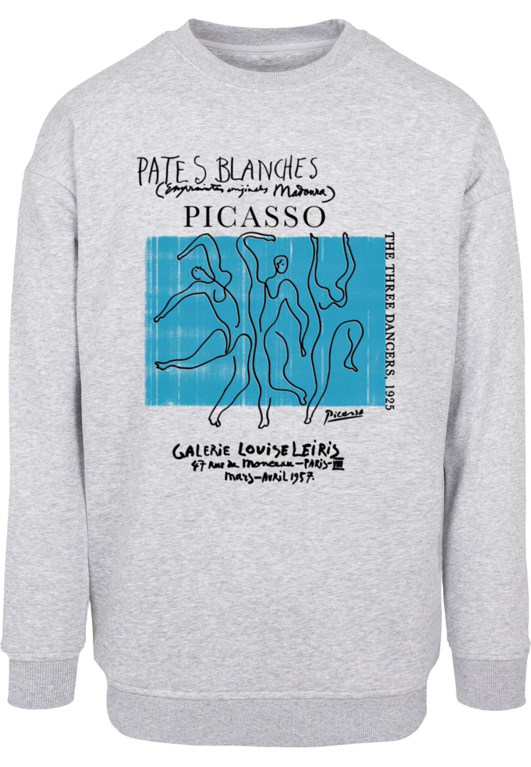 Merchcode Sweatshirt 'Apoh - Picasso Three Dancers' in Grey: front