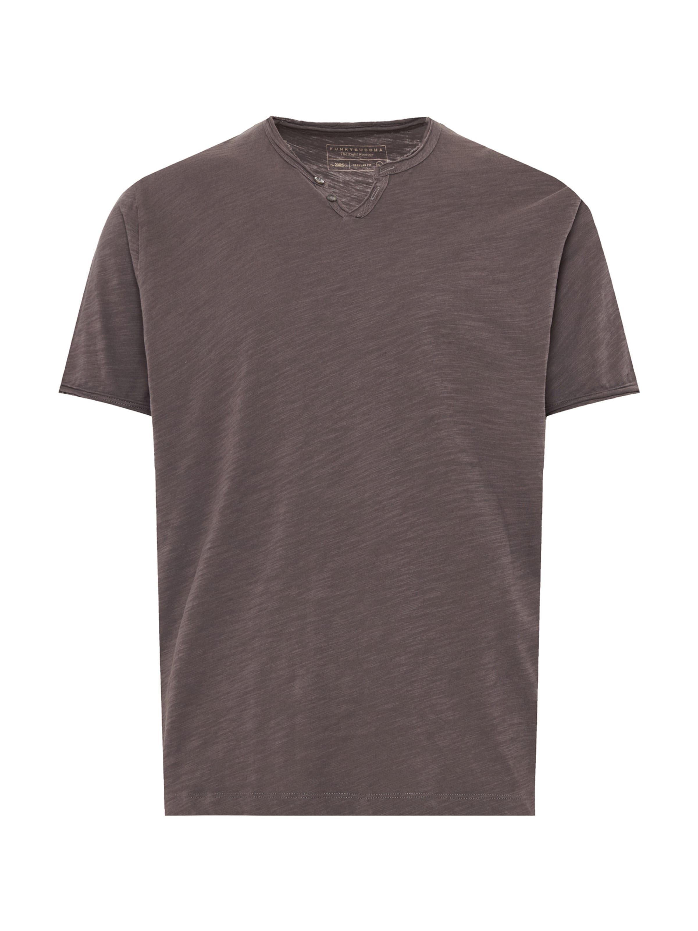T-Shirt Funky Buddha en marron : devant