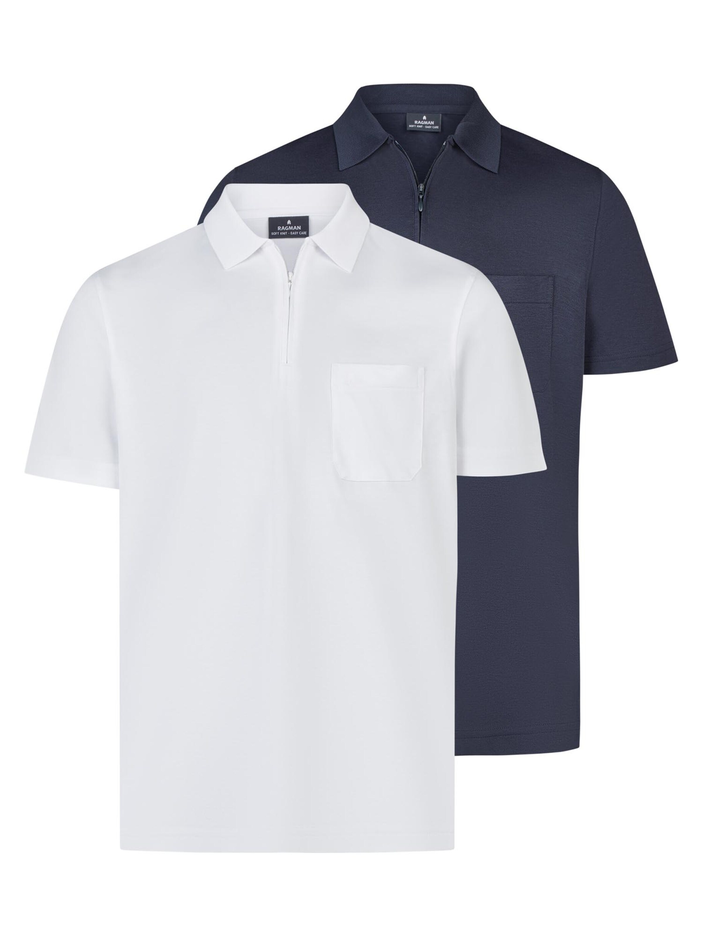 Ragman Shirt 'Basic' in Blue: front