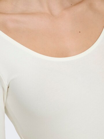 ONLY Shirtbody 'LOVE' in Weiß